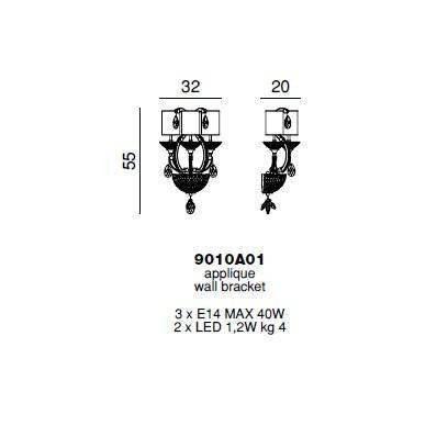 Бра Beby Group Princess 9010A01 Light 666 SW Bronze Shade