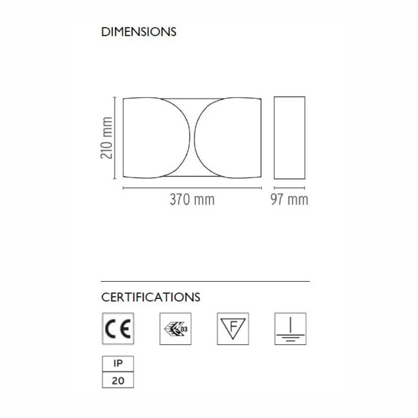 Настенный светильник Flos Foglio Shiny black F2400030