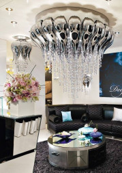 Потолочный светильник Beby Group Bouquet 5200Q02 Chrome White Charmante Acquamarine
