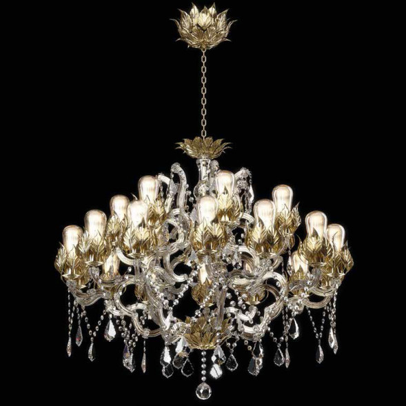 Люстра Beby Group Spiga 1810B04 Satin Gold Cognac