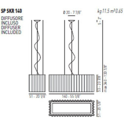 Подвесной светильник Axo Light Skirt SP SKR 140 Bianco SPSKR140E27XXBC