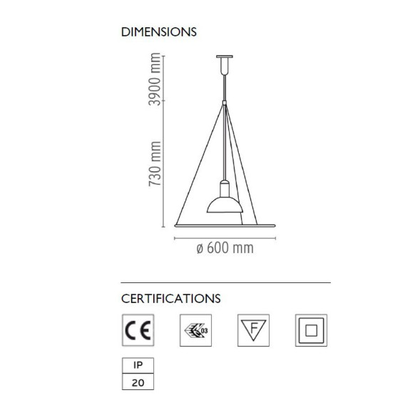 Подвесной светильник Flos Frisbi F2500000