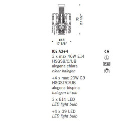 Бра De Majo ICE A3+4 0ICE00A07
