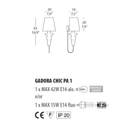 Бра Evi Style Gadora Chic PA1 ES0620PA22ORAL