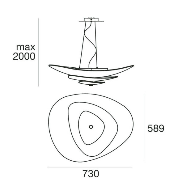 Подвесной светильник Linea Light Moledro 90239