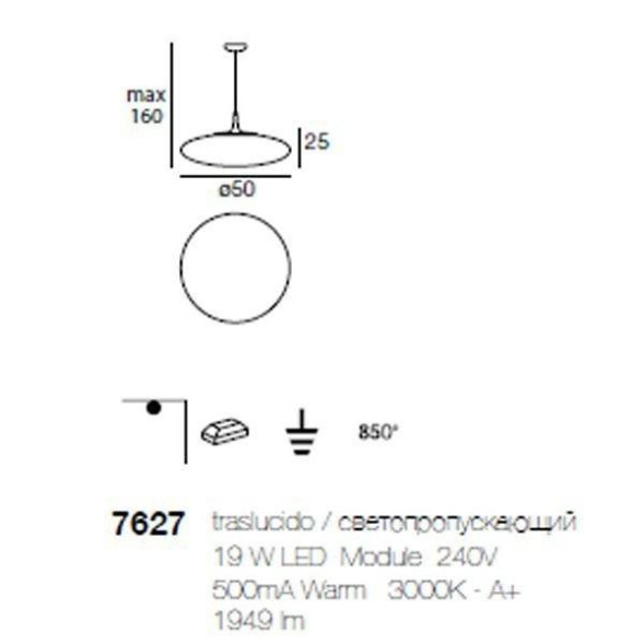 Подвесной светильник Linea Light Squash 7627