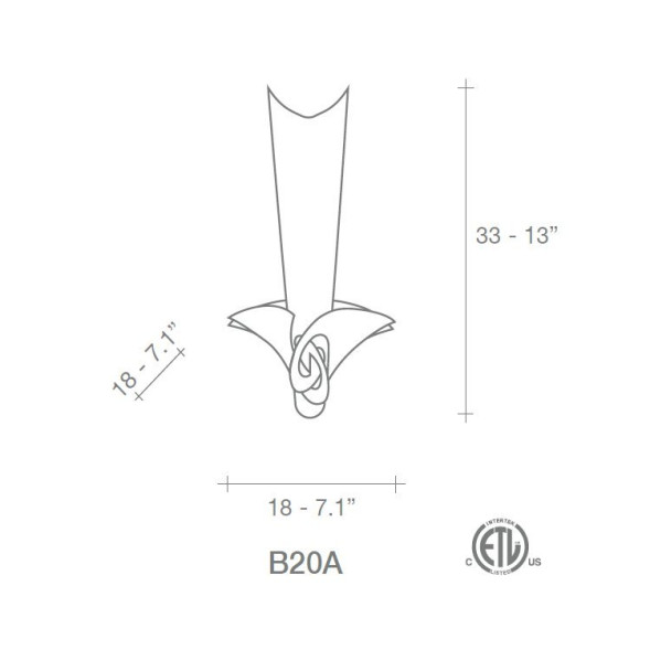 Настенный светильник Terzani Phantom B20A F1 A7