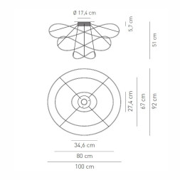 Потолочный светильник Axo Light Hoops PL HOOPS 3 PLHOOPS3ORORLED