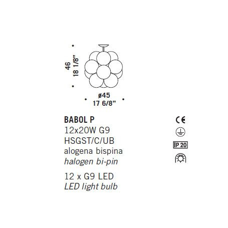 Потолочный светильник De Majo BABOL P 0BABO0P00