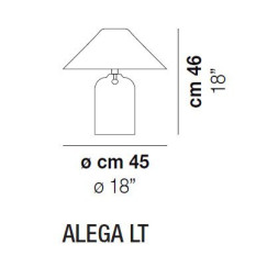 Настольная лампа Vistosi Alega LT E14 BC/CR CR