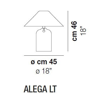 Настольная лампа Vistosi Alega LT E14 BC/CR CR