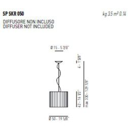 Подвесной светильник Axo Light Skirt SP SKR 050 Bianco SPSKR050E27XXBC