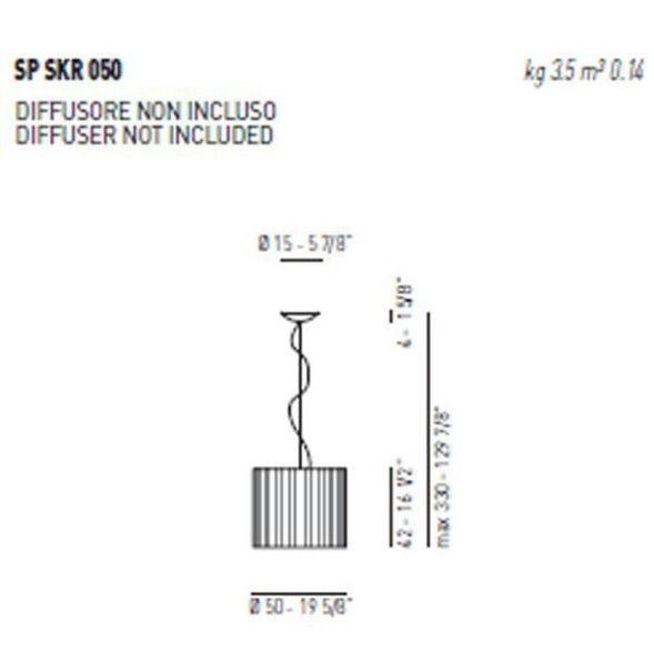 Подвесной светильник Axo Light Skirt SP SKR 050 Bianco SPSKR050E27XXBC