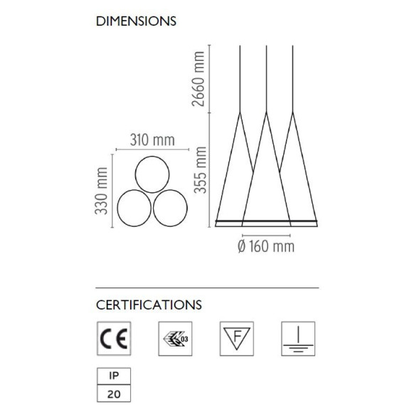 Подвесной светильник Flos Fucsia 3 F2411000