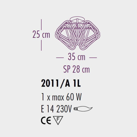 Настенный светильник Bellart Diamante 2011/A1L 05/V01