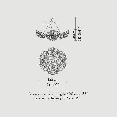 Подвесной светильник Slamp Veli 7 SUSPENSION COUTURE VEL78SOS0006BW000