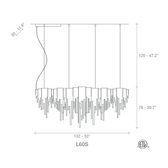 Подвесной светильник Terzani Volver L60S E7 C8