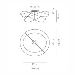 Потолочный светильник Axo Light Hoops PL HOOPS 2 PLHOOPS2ORORLED