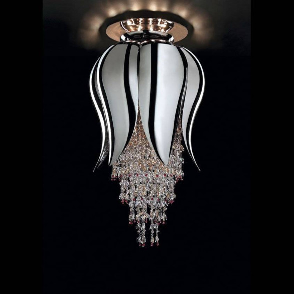 Потолочный светильник Beby Group Bouquet 5200B11 Chrome Chrome Red