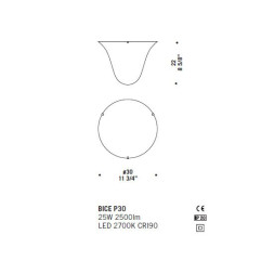 Потолочный светильник De Majo BICE P30 ED 0BICE0P30
