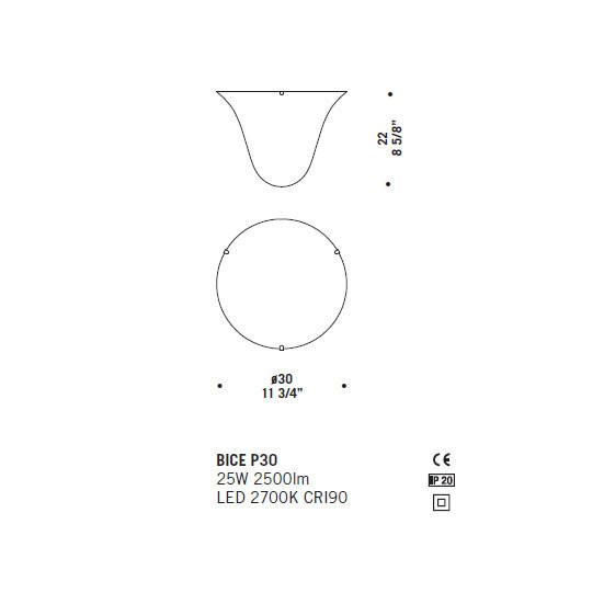 Потолочный светильник De Majo BICE P30 ED 0BICE0P30