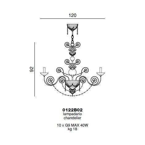 Люстра Beby Star 0122B02 Chrome Emerald Emerald Crystal