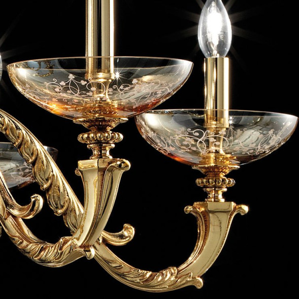 Люстра Euroluce Aida L8 Amber