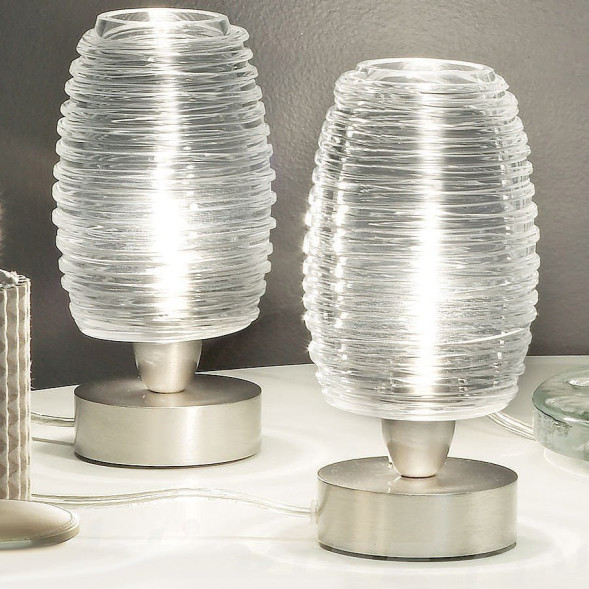 Настольная лампа Vistosi Damasco LT P ALO CR/CR NI