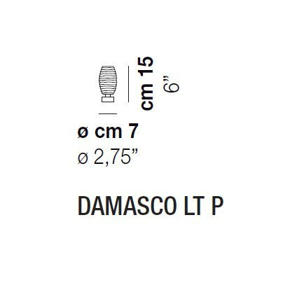 Настольная лампа Vistosi Damasco LT P ALO CR/CR NI