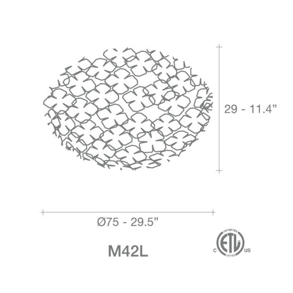 Потолочный светильник Terzani Orten&#039;zia M42L E7 C8