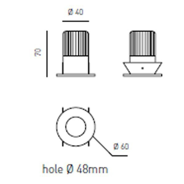 Встраиваемый спот (точечный светильник) Axo light Telesius 40 503 07