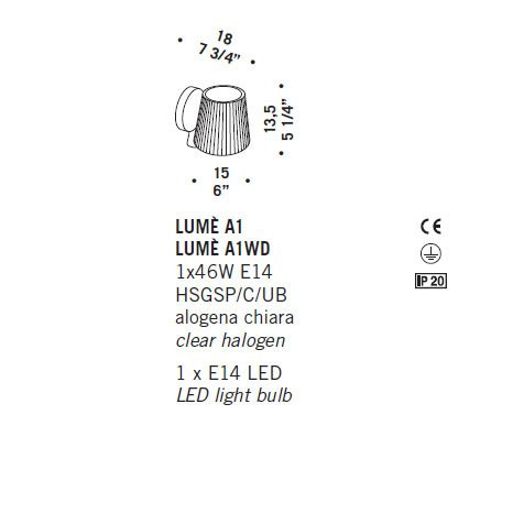 Бра De Majo LUME A1WD 0LUME0A11