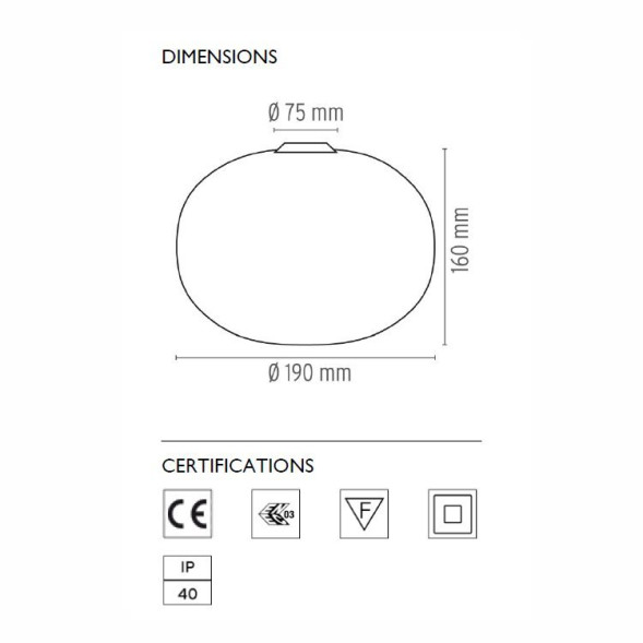 Настенно-потолочный светильник Flos Glo-Ball C/W ZERO F3335009