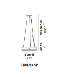 Подвесной светильник Vistosi Phoenix SP AM RAV