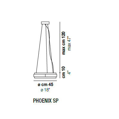 Подвесной светильник Vistosi Phoenix SP AM RAV