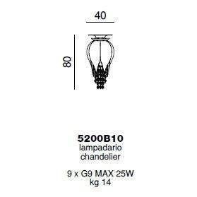 Потолочный светильник Beby Group Bouquet 5200B10 Gold Gold Diamond