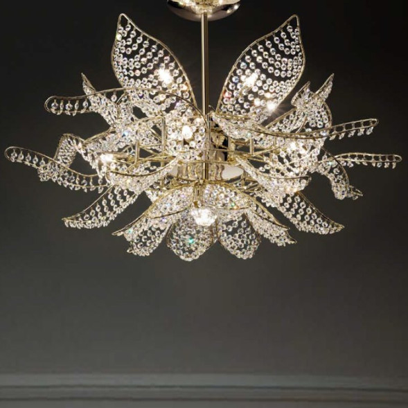 Потолочный светильник IDL Ninfea 436/10+1PF Gold Glass