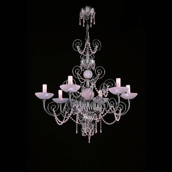 Люстра Beby Star 0122B01 Chrome Fuchsia Venice Pink Pearls