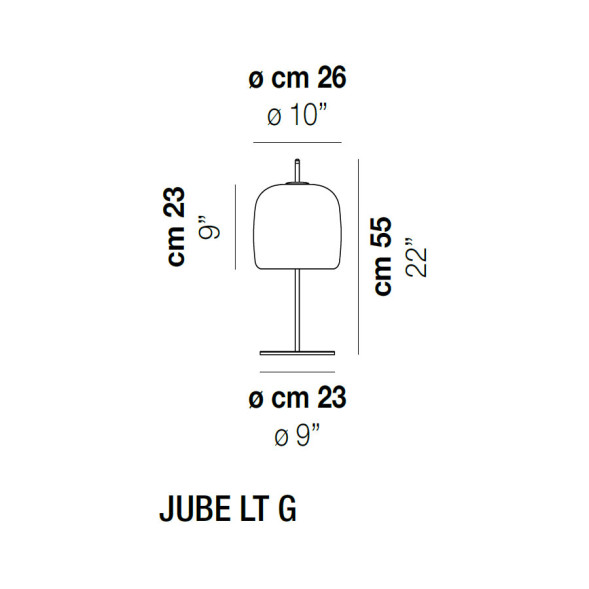 Настольная лампа Vistosi Jube JUBE LT G CR OS