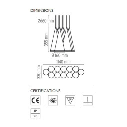 Подвесной светильник Flos Fucsia 12 F2413000