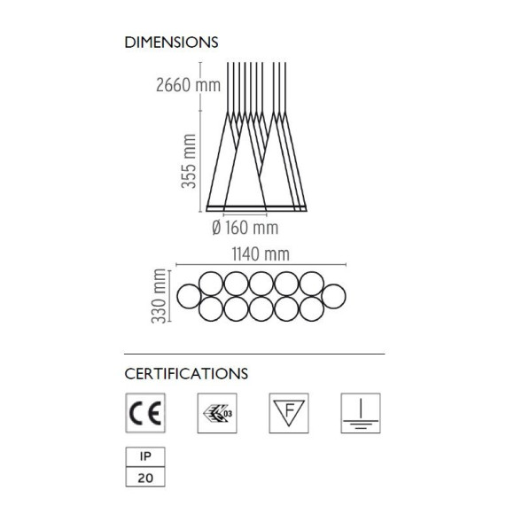 Подвесной светильник Flos Fucsia 12 F2413000