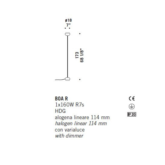 Торшер De Majo BOA R 0BOA00R05