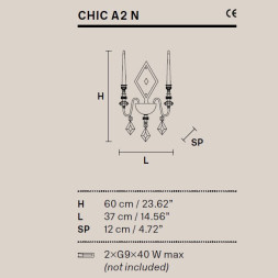 Бра Masiero Chic CHIC A2 N F01