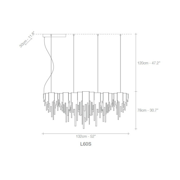 Подвесной светильник Terzani Volver L60S F7 C8