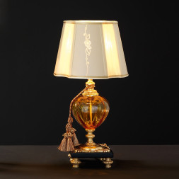 Настольная лампа Euroluce Orfeo LP1 gold Amber