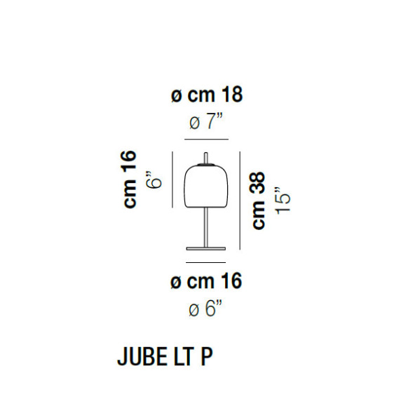 Настольная лампа Vistosi Jube JUBE LT P TB OS