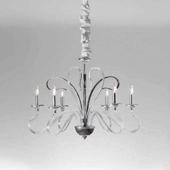 Люстра Masca Deco 1878/6 Piombo argento
