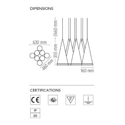 Подвесной светильник Flos Fucsia 8 F2412000