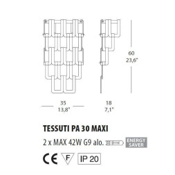 Настенный светильник Morosini Evi Style Tessuti PA 30 MAXI ES0110PA08BLAL