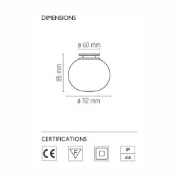 Настенно-потолочный светильник Flos Mini Glo-Ball C/W F4194009